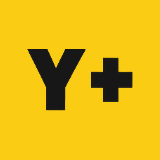 Logo YellowPlus Harness : Y+ sur fond jaune